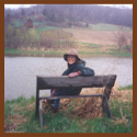 Sonya resting near the pond at the Merry Farm of Gotham