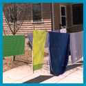 Subject: Laundry drying in sun; Location: Madison, WI; Date: Spring 2003; Photographer: Sonya Newenhouse