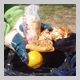 Subject: Food Waste in trash at Memorial High School; Date: April 2005; Photographer: Doug Pearson